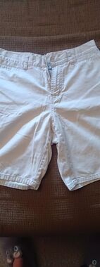 Old Navy White Cotton Shorts with Logo Waistband